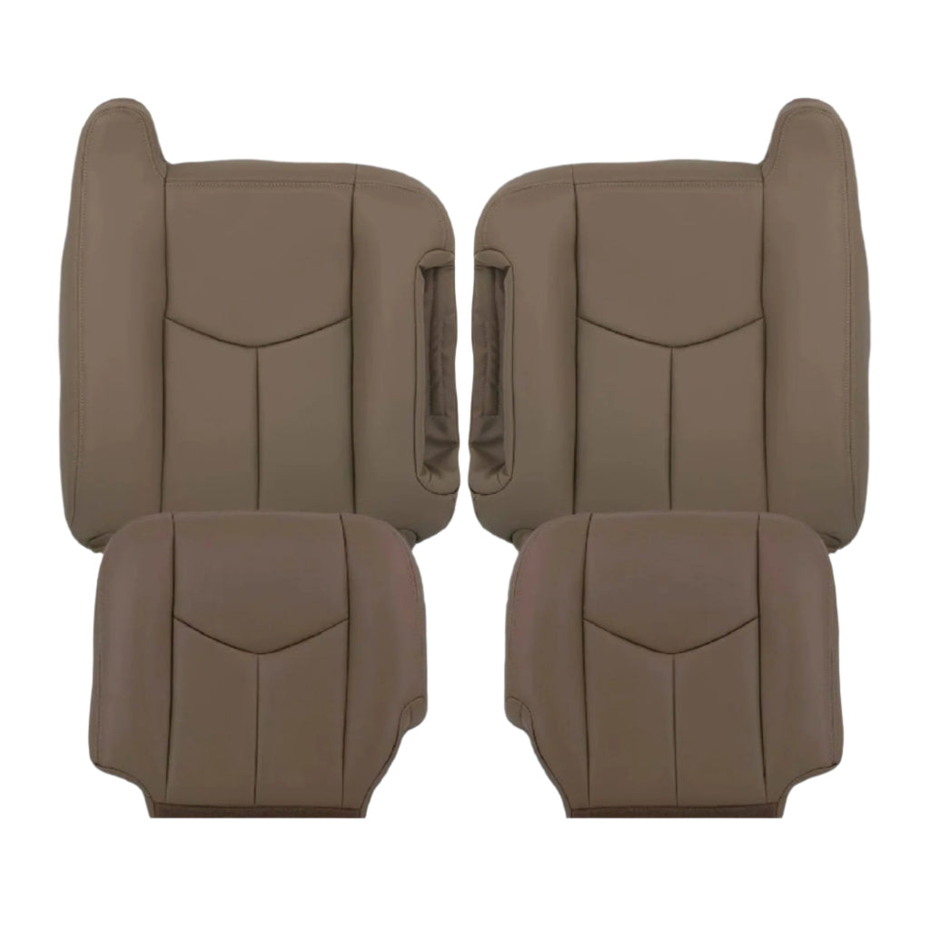 2003-2007 Chevy Silverado/Avalanche Seat Cover in Tan: Choose Leather or Vinyl