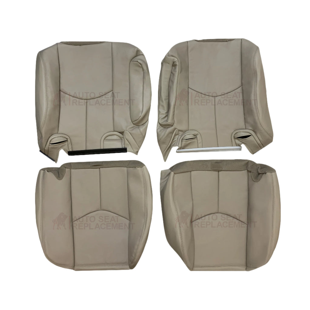 2003 - 2007 Chevy Tahoe Suburban & GMC Yukon Second Row 50/50 Captain Chairs Seat Cover In Light Tan (Shale)  - Choose from variant