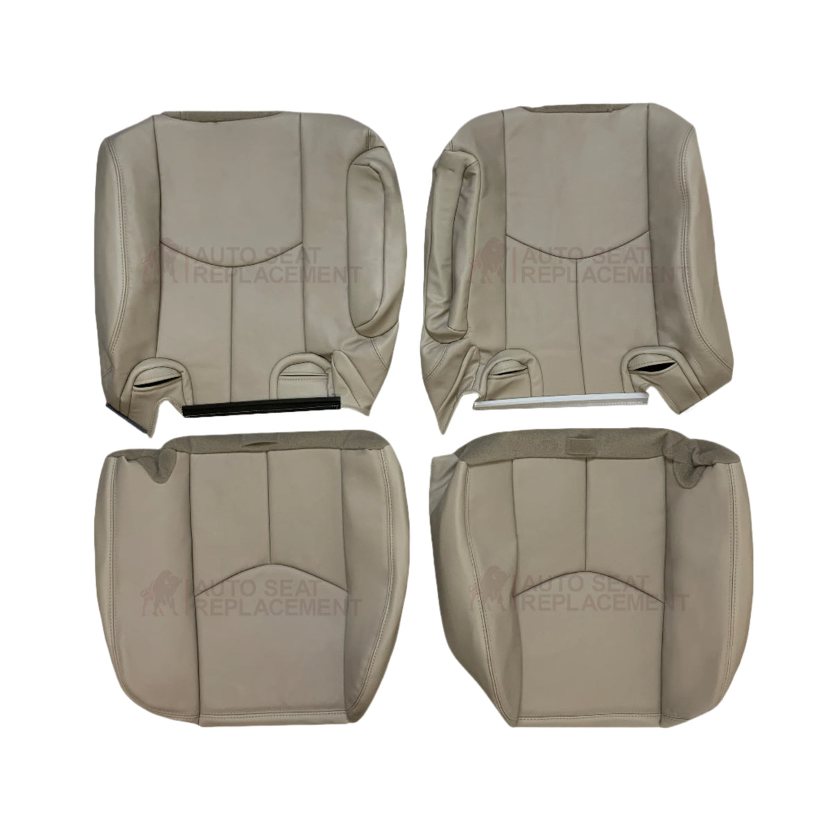 2003 - 2007 Chevy Tahoe Suburban & GMC Yukon Second Row 50/50 Captain Chairs Seat Cover In Light Tan (Shale)  - Choose from variant