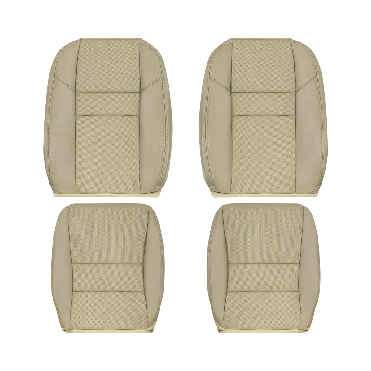2004-2008 Acura TSX Driver Or Passenger Replacement Genuine Leather / Synthetic Leather Seat Covers: Perforated, Tan