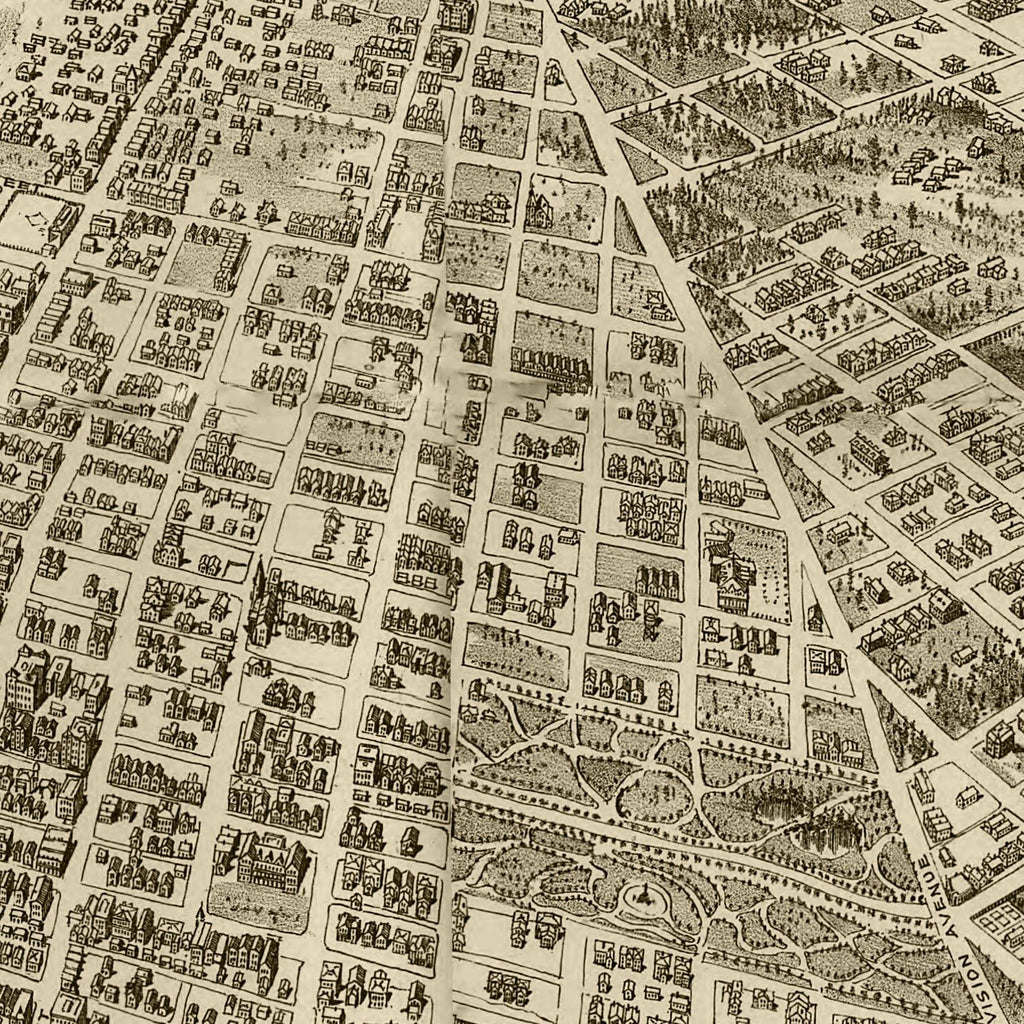 Vintage Map of Tacoma, Washington 1893