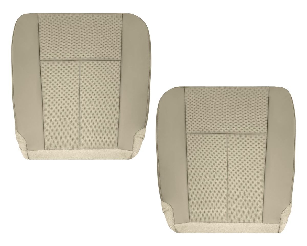 2007-2014 Ford Expedition Eddie Bauer/XLT Replacement Perforated Genuine Leather/Syn. Leather Seat Cover In Tan
