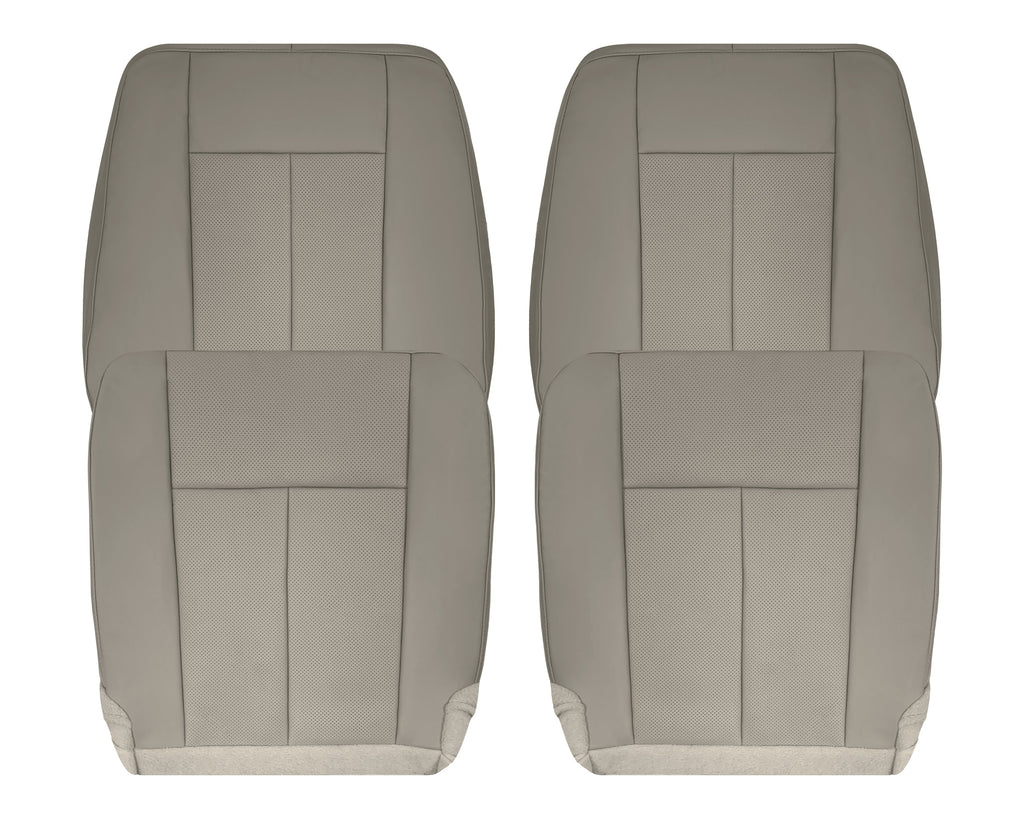 2007-2014 Ford Expedition Eddie Bauer/XLT PERFORATED Leather Replacement Seat Cover in Gray