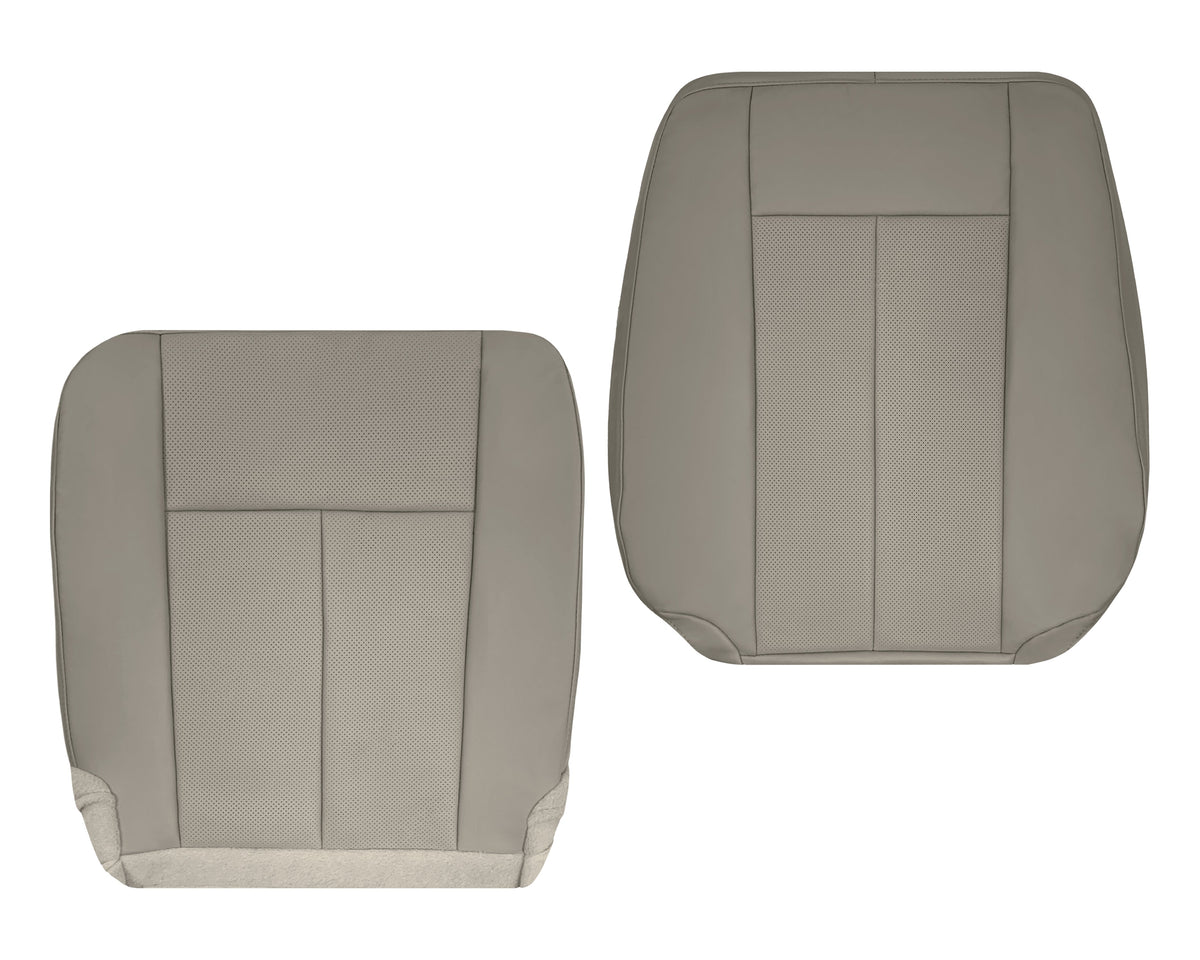 2007-2014 Ford Expedition Eddie Bauer/XLT PERFORATED Leather Replacement Seat Cover in Gray