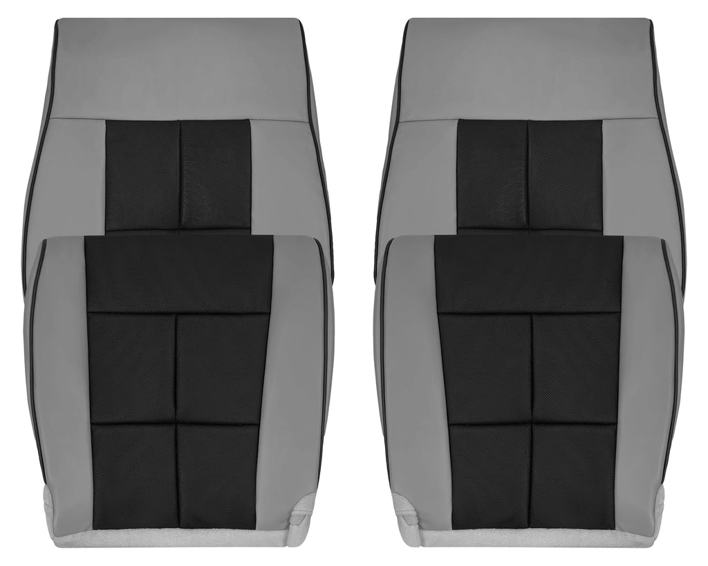 2007 - 2014 Lincoln Navigator Bottom Seat Cover in 2 Tone Gray & Black Leather or Vinyl