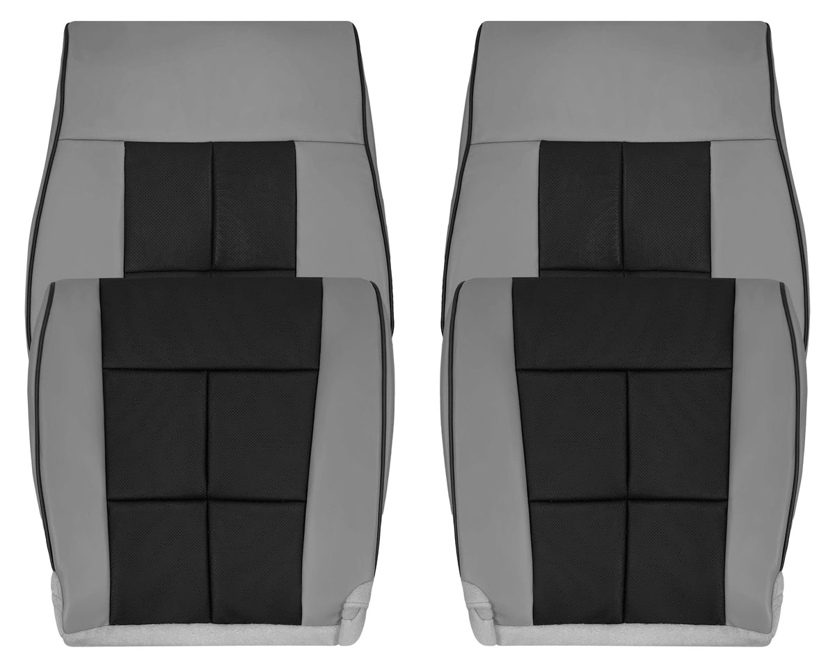2007 - 2014 Lincoln Navigator Bottom Seat Cover in 2 Tone Gray & Black Leather or Vinyl