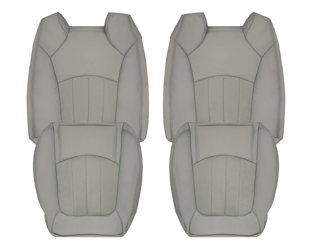 2008-2012 Buick Enclave Perforated Replacement Seat Covers In Gray: Choose Leather or Syn. Leather