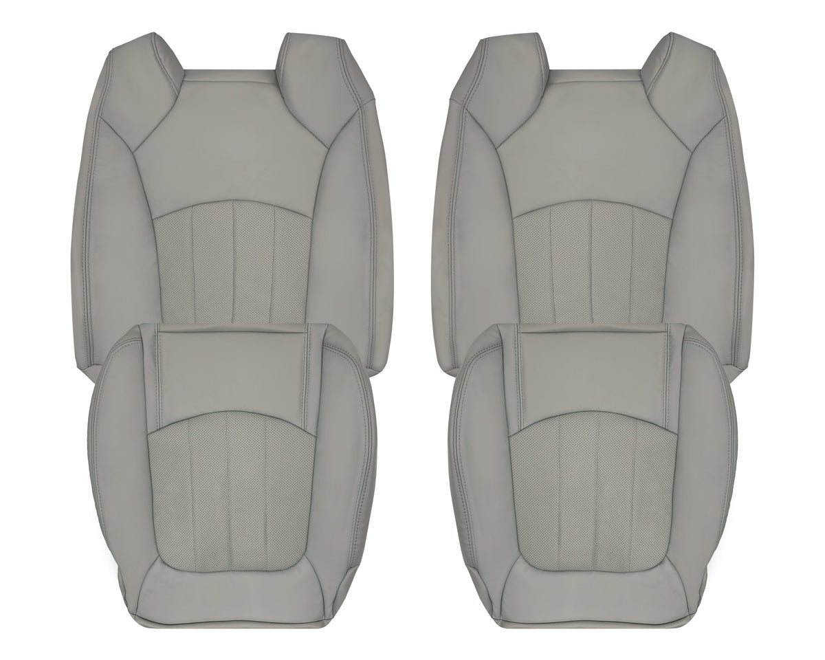 2008-2012 Buick Enclave Perforated Replacement Seat Covers In Gray: Choose Leather or Syn. Leather