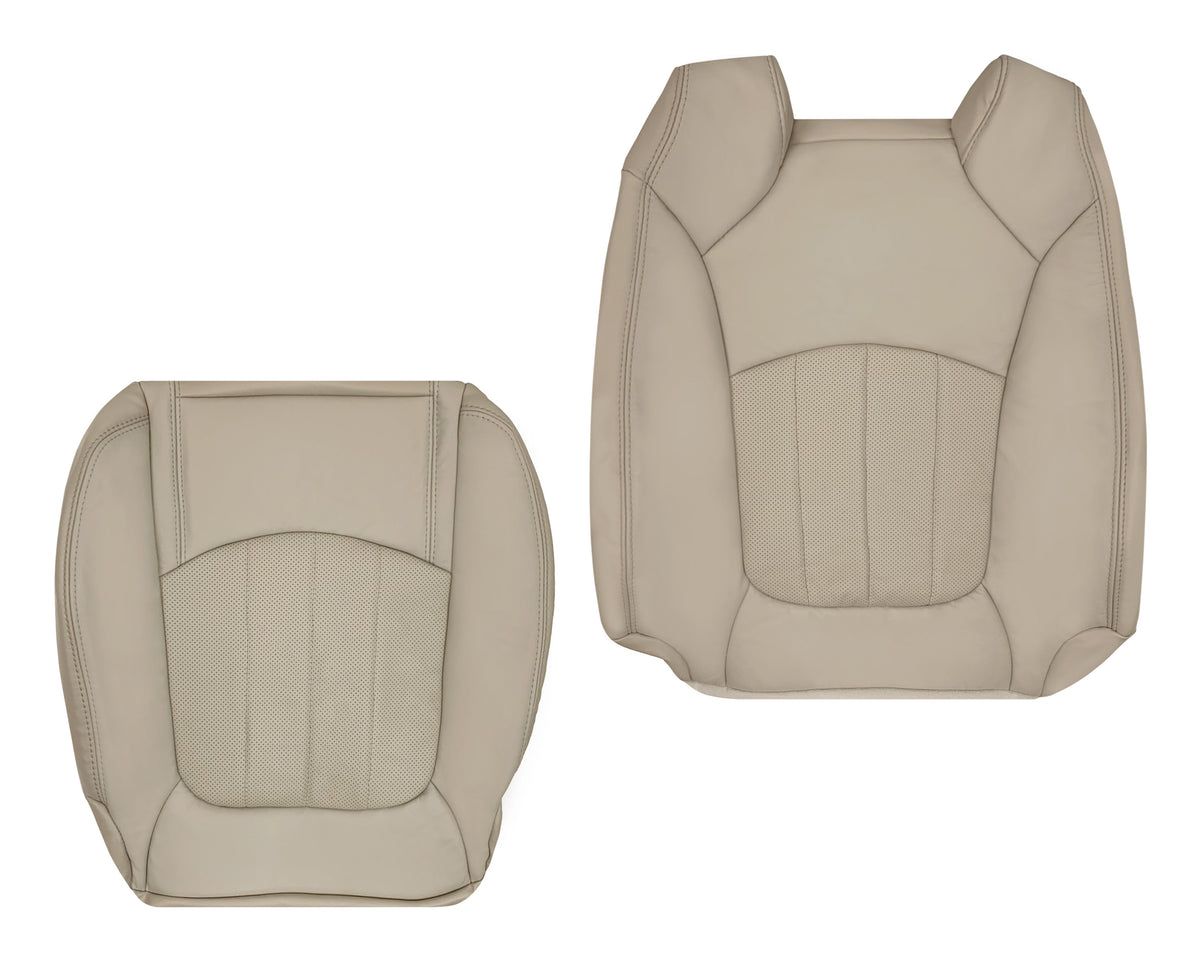 2008-2012 Buick Enclave Perforated Replacement Seat Covers In Tan: Choose Leather or Syn. Leather