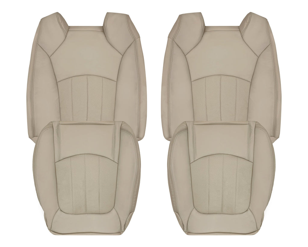 2008-2012 Buick Enclave Perforated Replacement Seat Covers In Tan: Choose Leather or Syn. Leather
