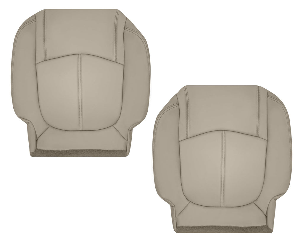 2008-2012 Buick Enclave Second Row Bottom Replacement Seat Covers In Tan: Choose Leather or Syn. Leather