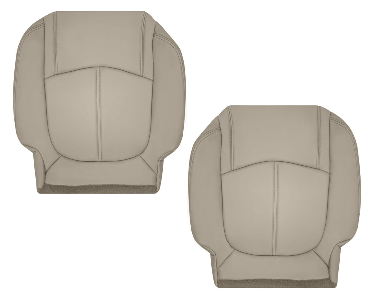 2008-2012 Buick Enclave Second Row Bottom Replacement Seat Covers In Tan: Choose Leather or Syn. Leather