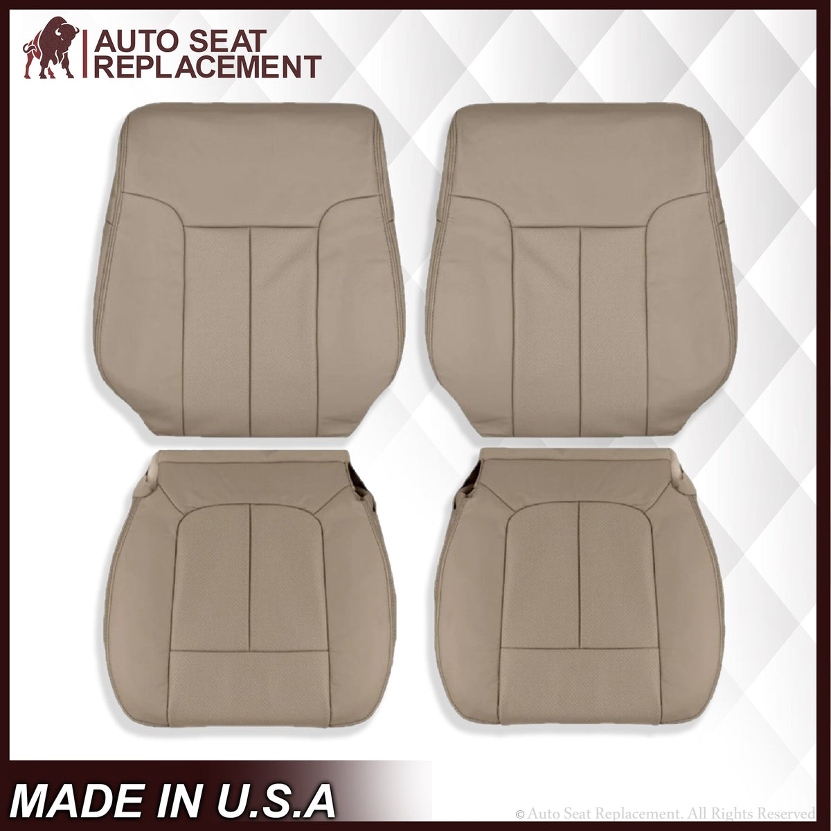 2009-2010 Ford F-150 Lariat Seat Cover Replacement in Camel Tan: Choose From Variants