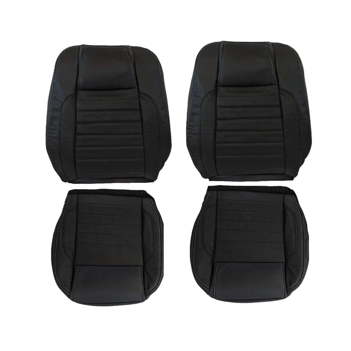 2010-2014 Ford Mustang GT Convertible Replacement Seat Cover In Charcoal Black "Black" : Choose From Variation