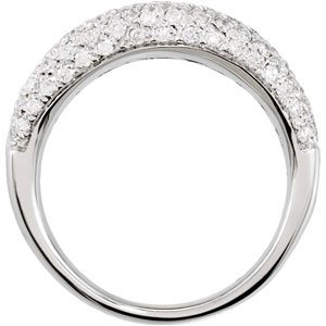 14K White Gold 1 1/5 CTW Natural Diamond Pav��-Style Ring