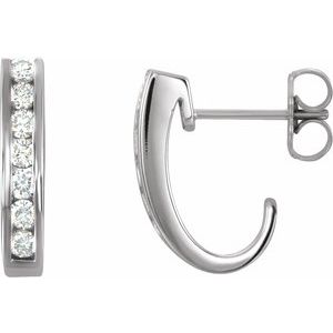 14K White Gold 3/8 CTW Natural Diamond Earrings