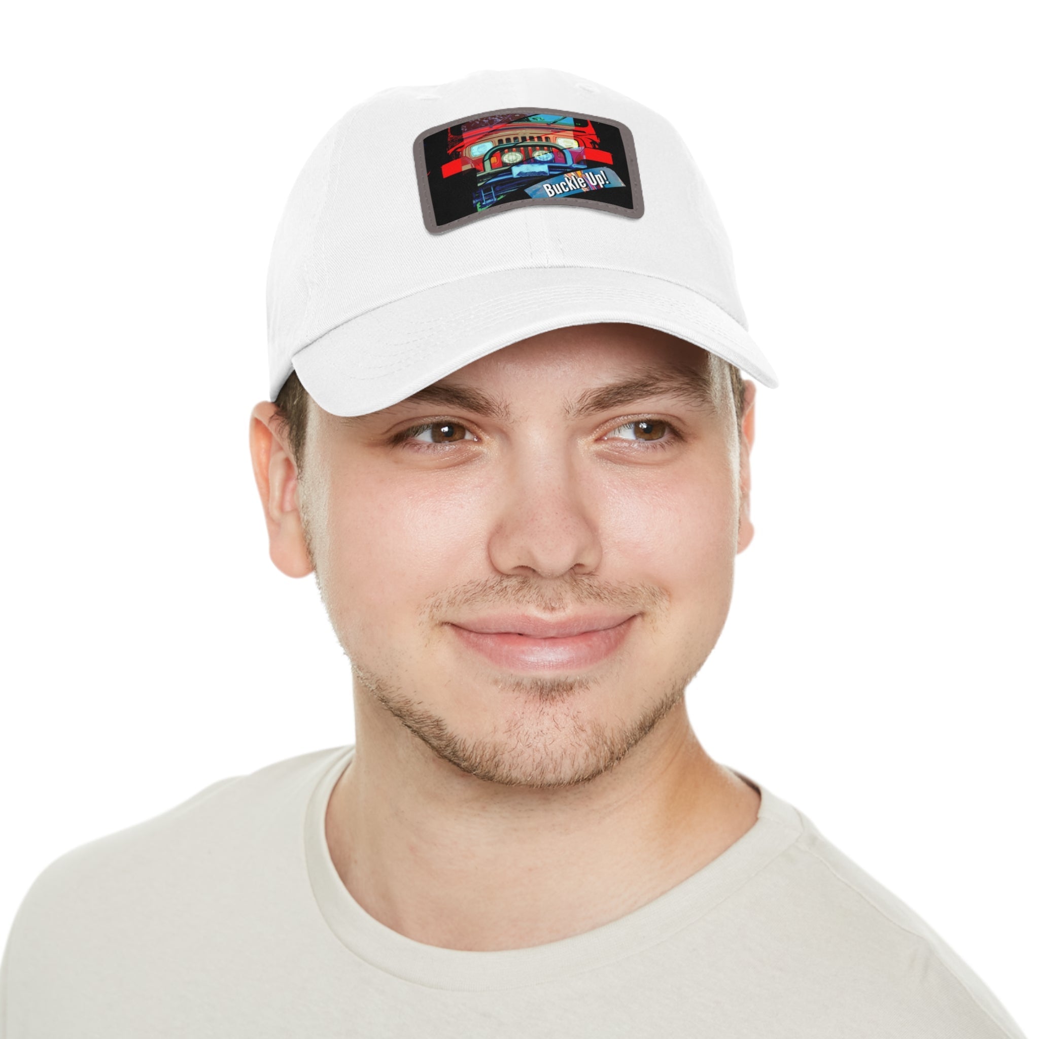 Buckle Up!  4 Wheel Drive Hat with Rectangle Leather Patch