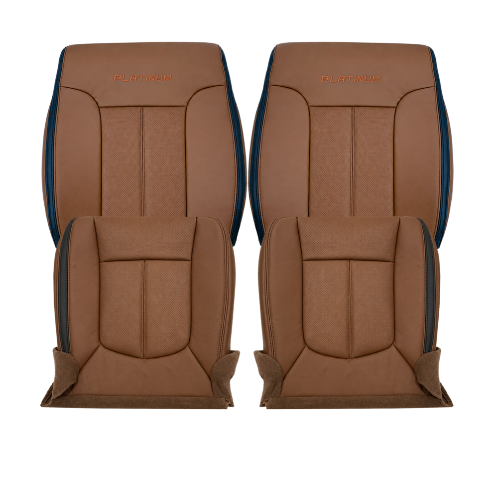 2013-2016 Ford F-250 F-350 F-450 F-550 Platinum Edition Replacement Seat Cover In Pecan Brown: Choose From Variants