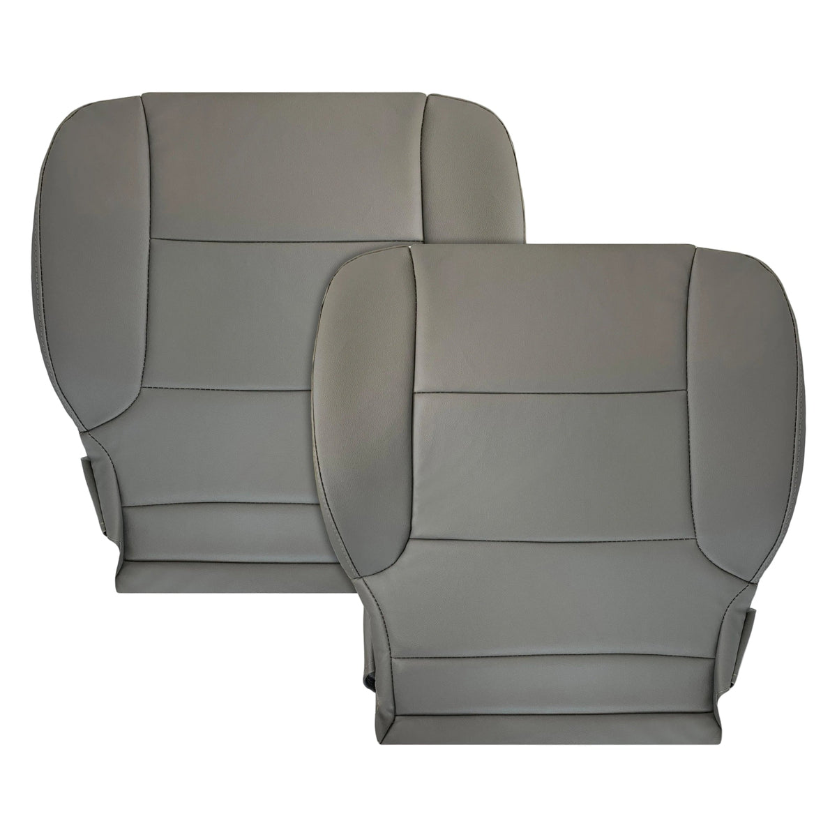 2014-2019 Chevy Silverado Tahoe Suburban & GMC Yukon Non-Perforated Leather Seat Cover Replacement in Black, Gray, or Tan