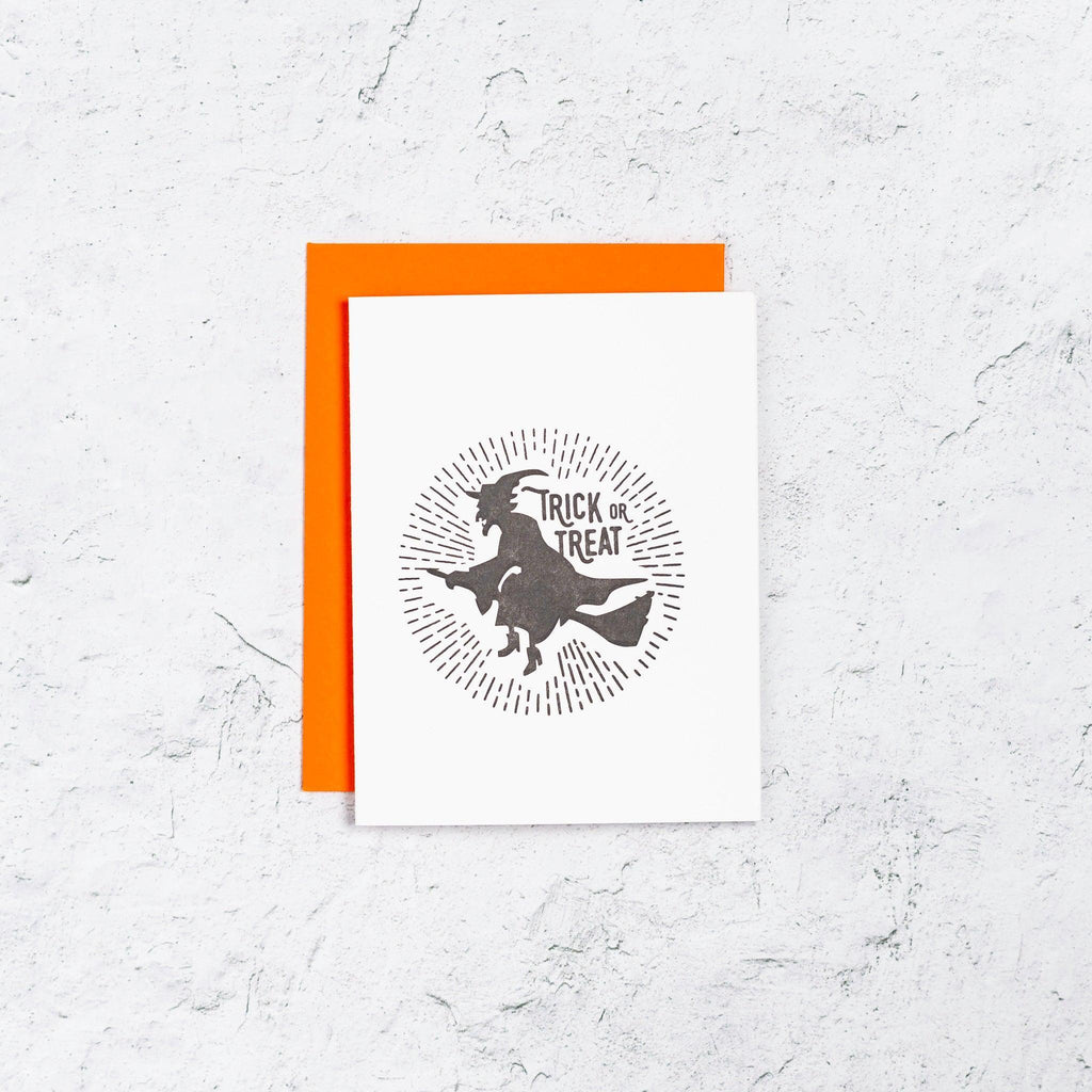 Trick or Treat Witch Halloween Card Box Set of 10