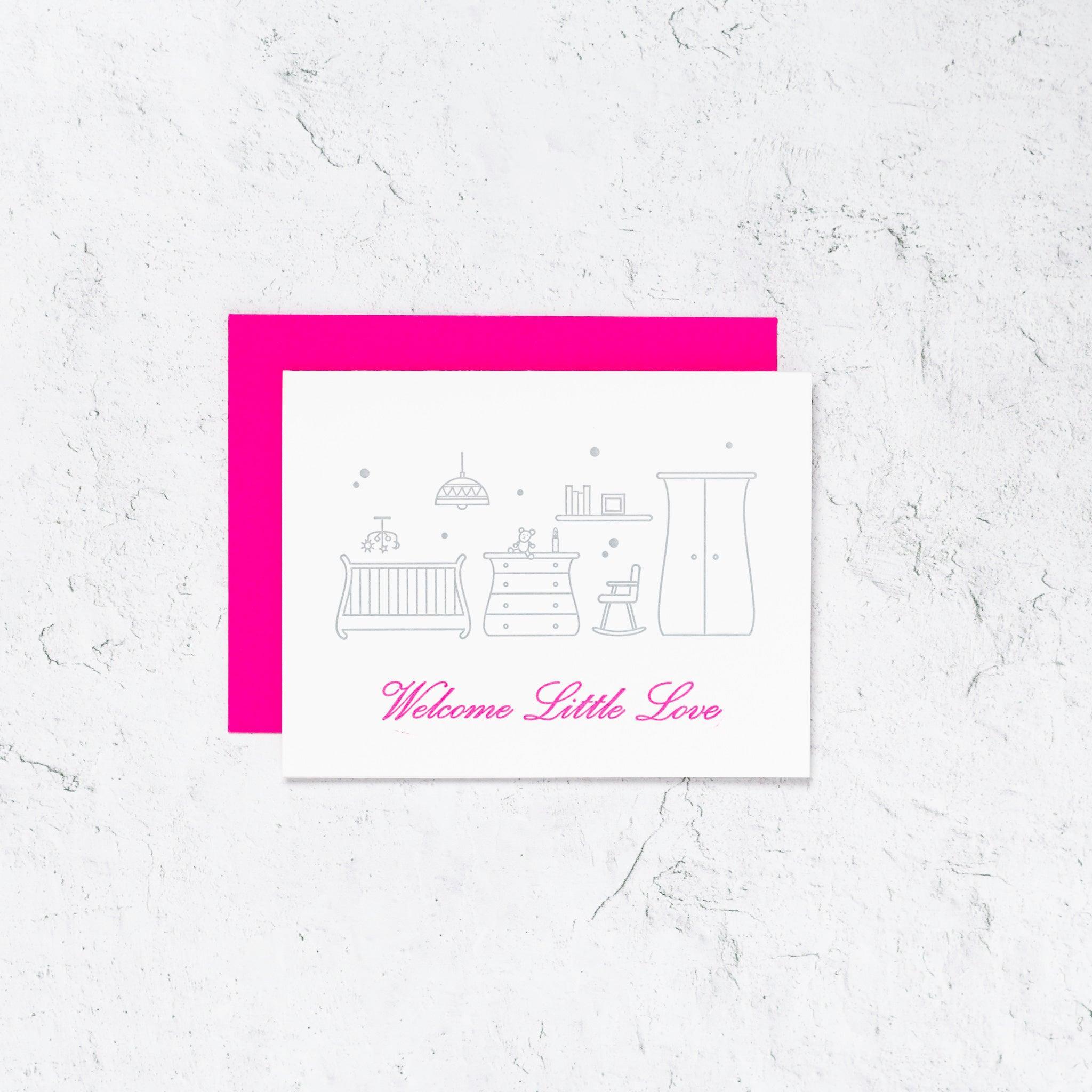 Welcome Little One Nursery Card