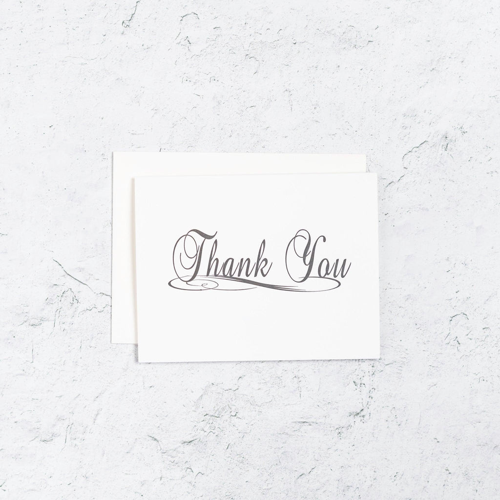 Traditional Scripted Thank You Single Cards
