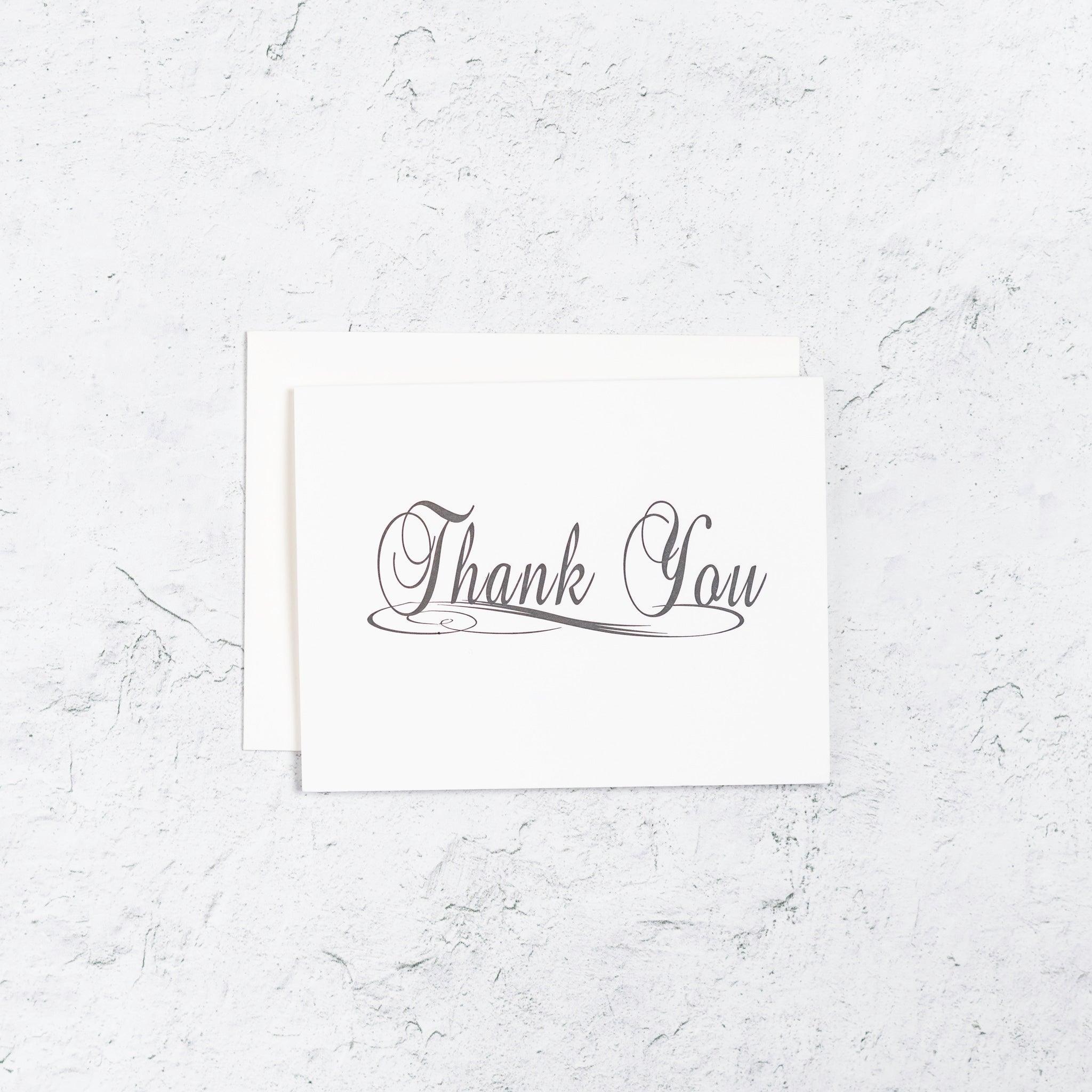 Traditional Scripted Thank You Single Cards