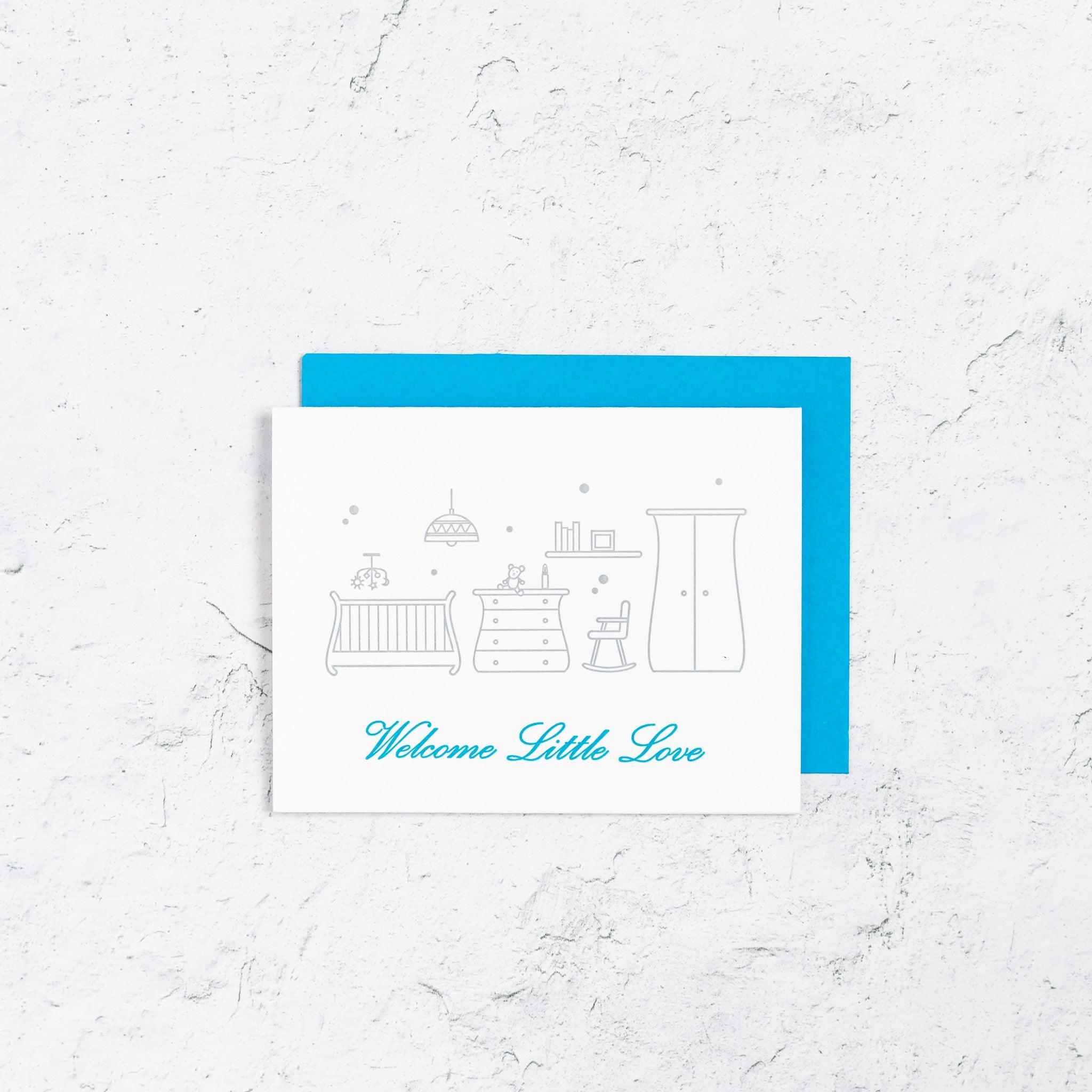 Welcome Little One Nursery Card
