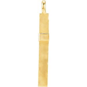 14K Yellow Gold Posh Mommy® Cross Dangle – image 2