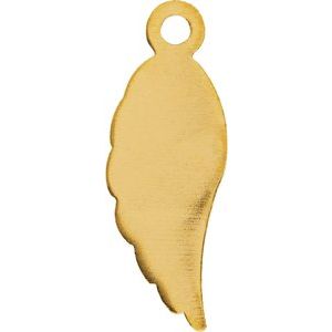 14K Yellow Gold Posh Mommy® Angel Wing Dangle – image 3