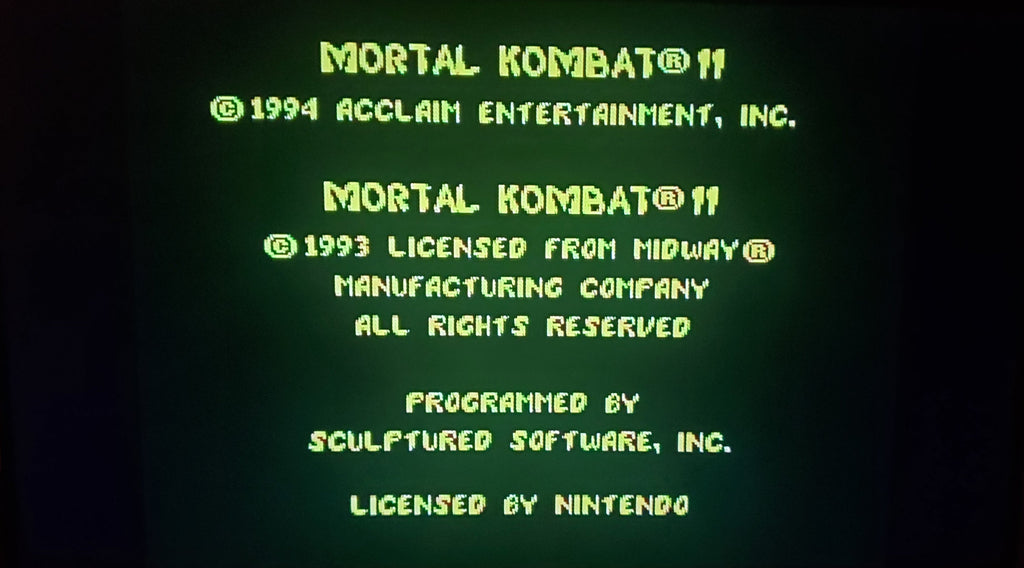 Mortal Kombat 2 SNES Video Game Cartridge Super Nintendo