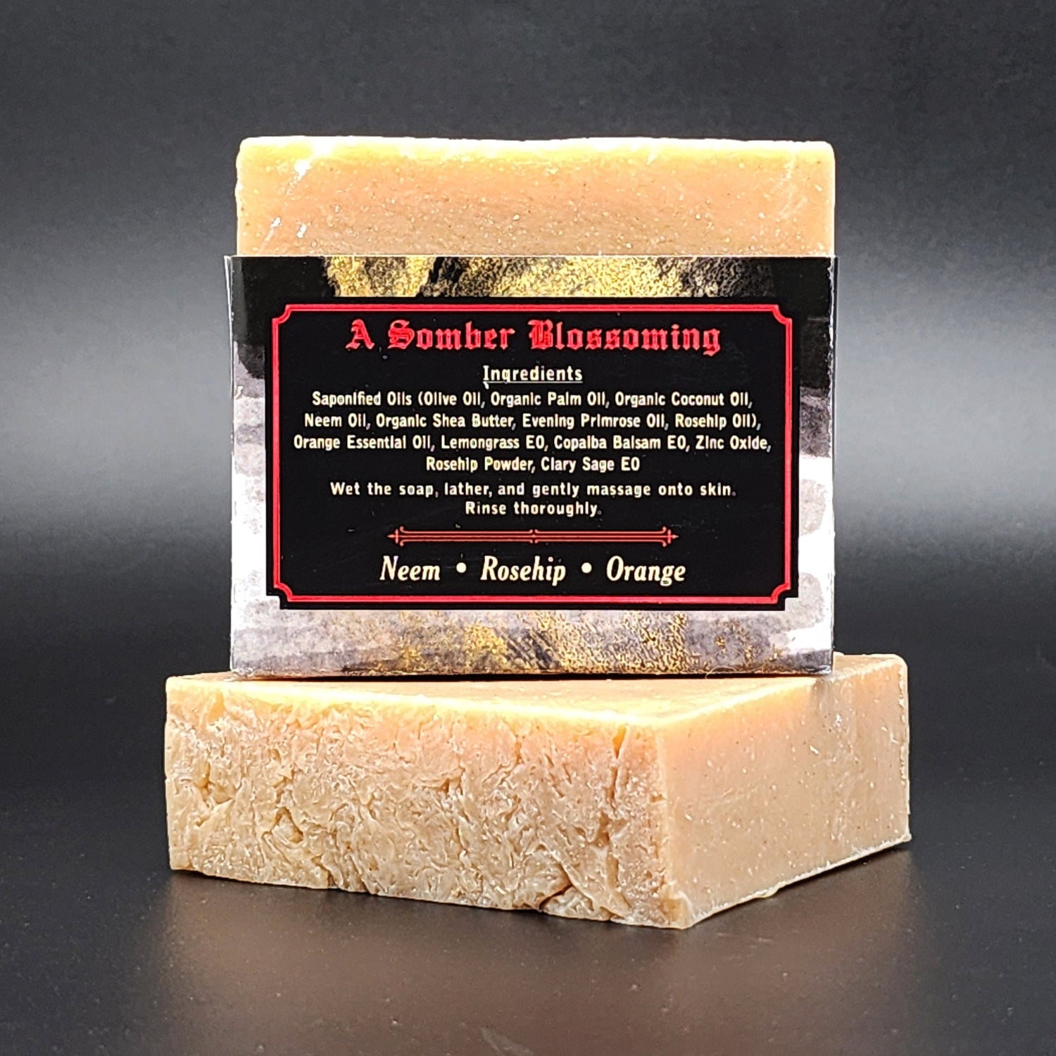 "A Somber Blossoming" Handmade Vegan Bar Soap