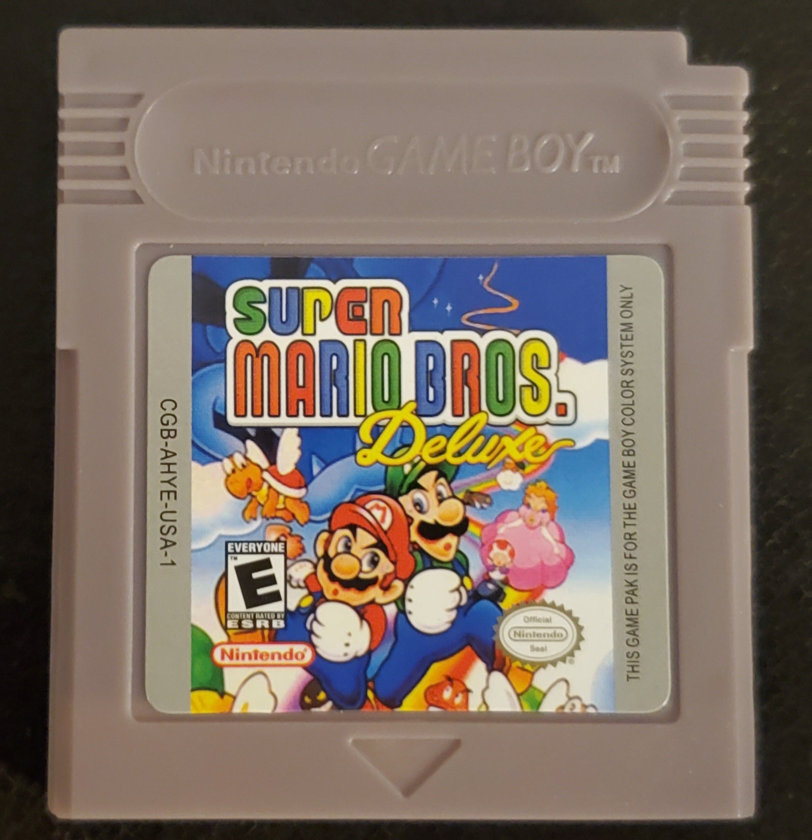 Super Mario Bros Deluxe GBC Video Game Catridge Gameboy Color
