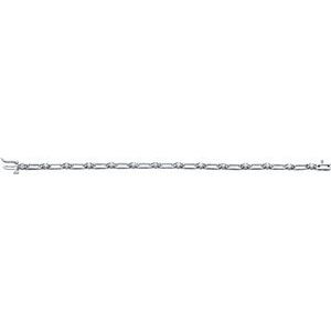 14K White Gold 3/4 CTW Natural Diamond Line 7" Bracelet – image 2