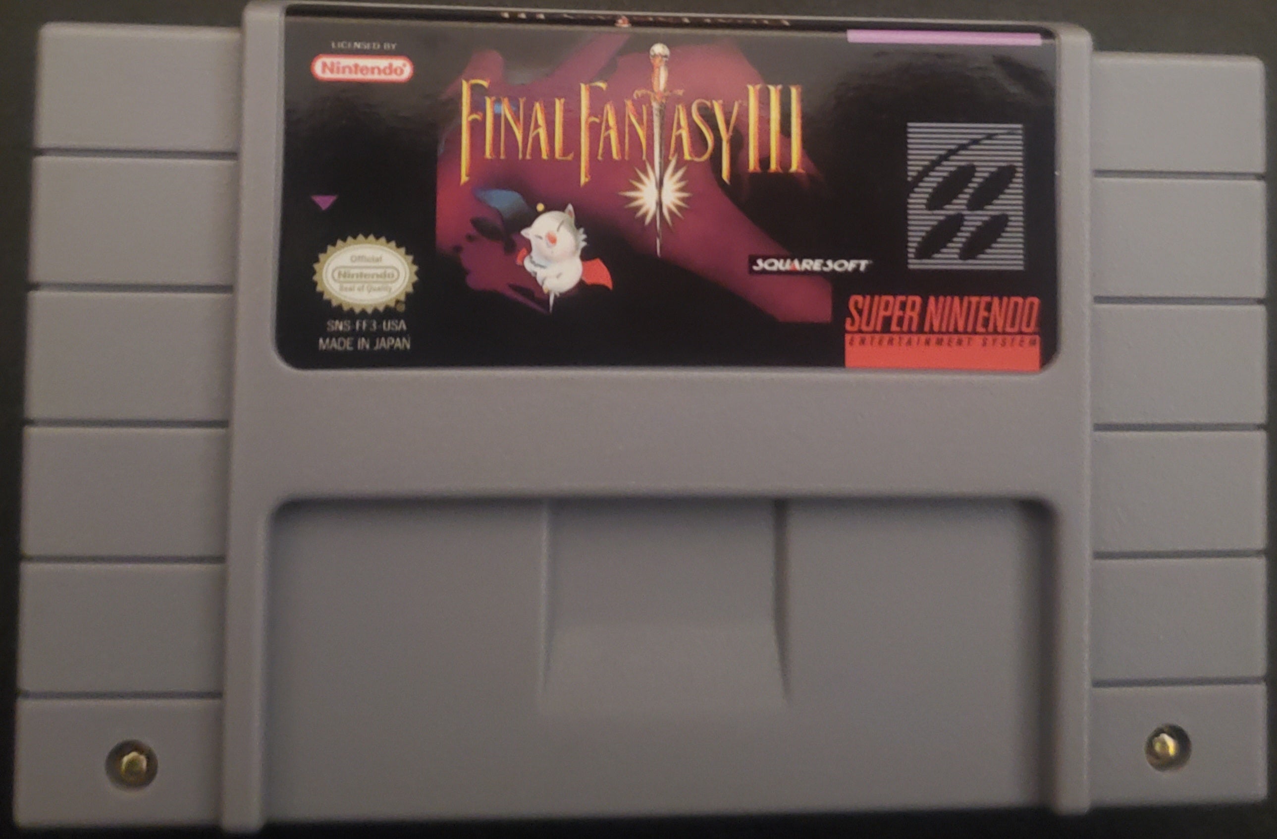 Final Fantasy 3 SNES Video Game Cartridge Super Nintendo 1994