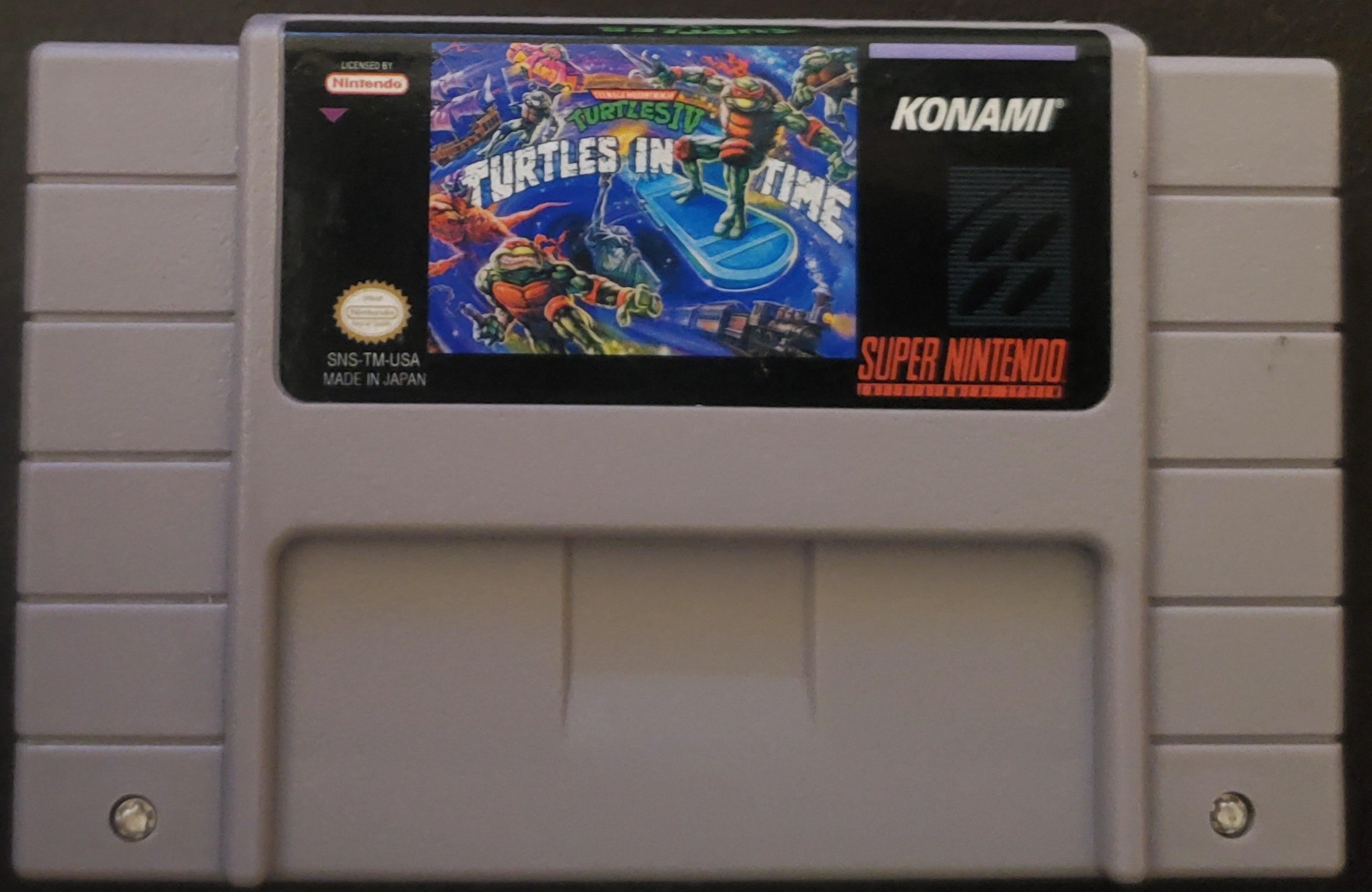 TMNT 4 Turtles in Time SNES Video Game Super Nintendo Ninja Turtles