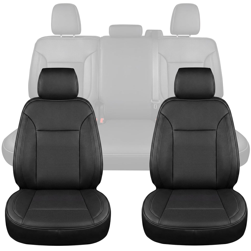 Umbrauto Custom Seat Covers for Silverado and GMC Sierra,Waterproof Nappa Leather Seatcovers for Chevy Silverado/GMC Sierra 2007-2013 & 2019-2026 1500, 2020-2026 2500HD 3500HD Crew/Double/Extended Cab