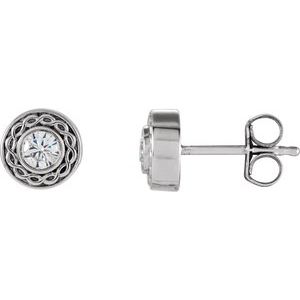 14K White Gold 1/5 CTW Natural Diamond Earrings