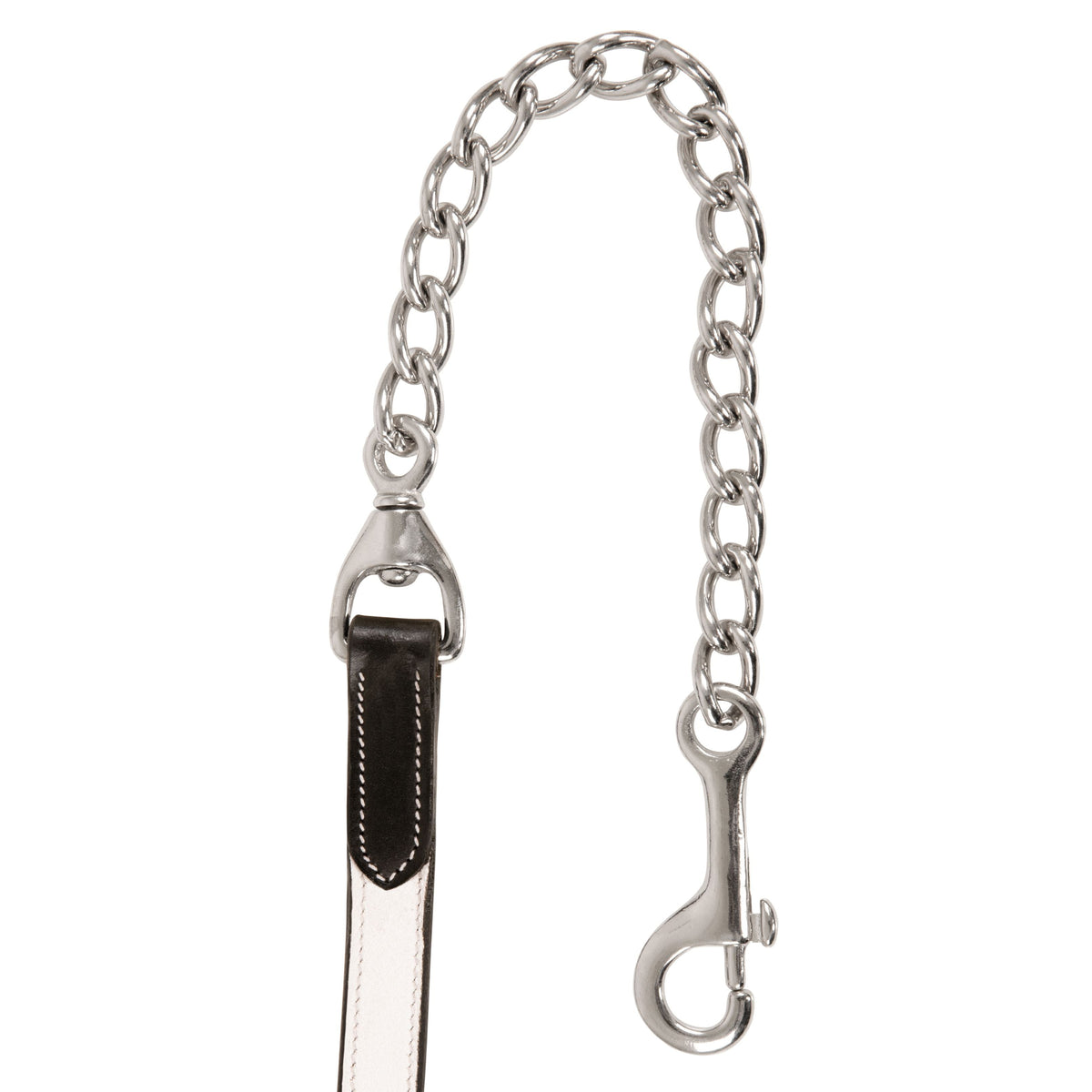 ExionPro Duo-Tone Leather Lead with Chain - White