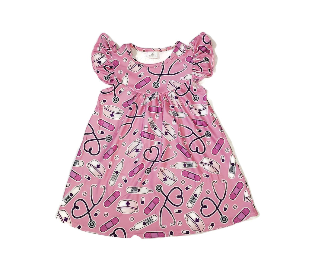 Nurse Milk Silk Flutter Dress