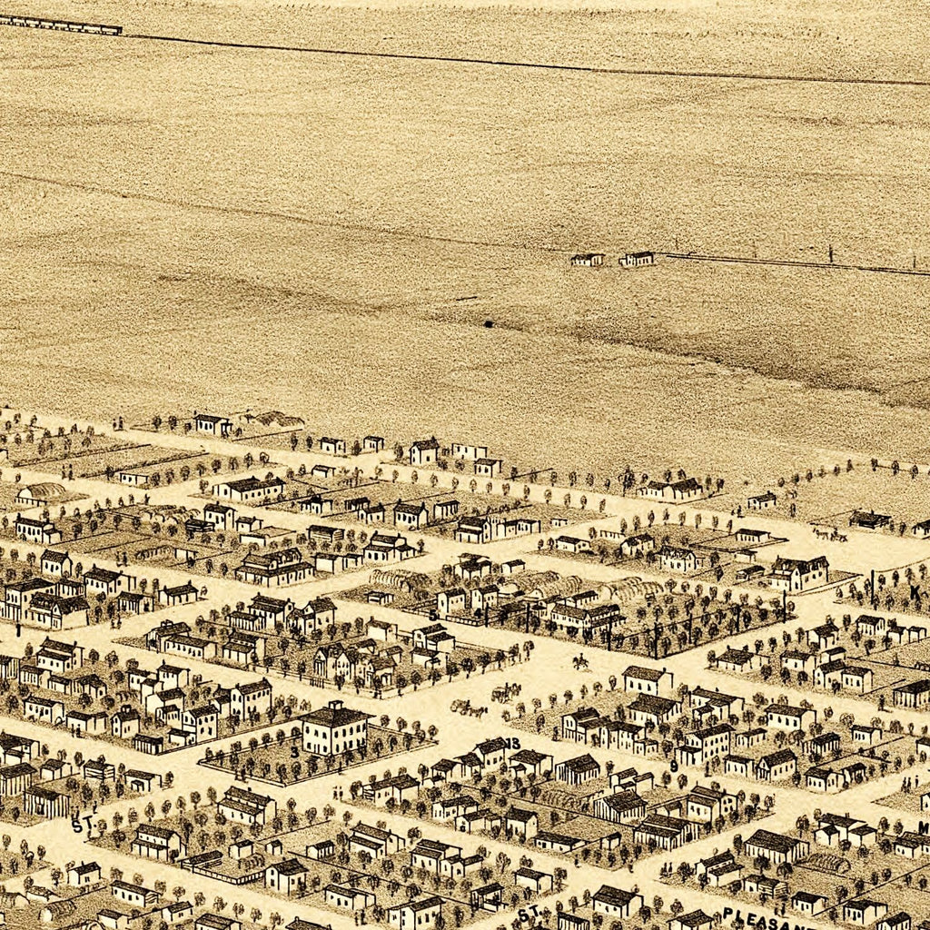 Vintage Map of Brigham City, Utah 1875
