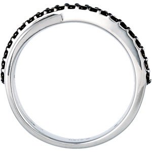 Sterling Silver Natural Black Spinel & 1/10 CTW Natural Diamond Ring