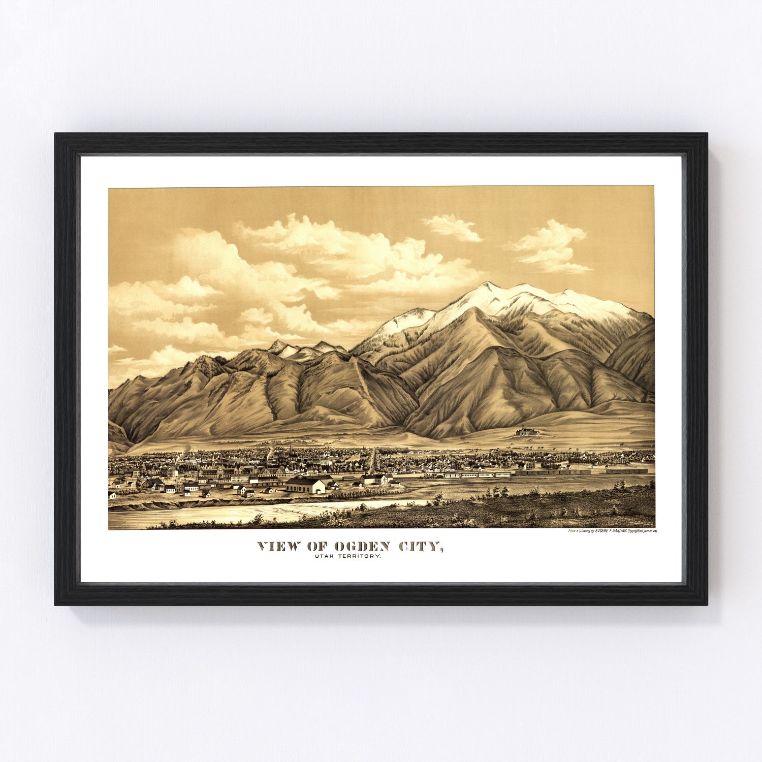 Vintage Map of Ogden, Utah 1889