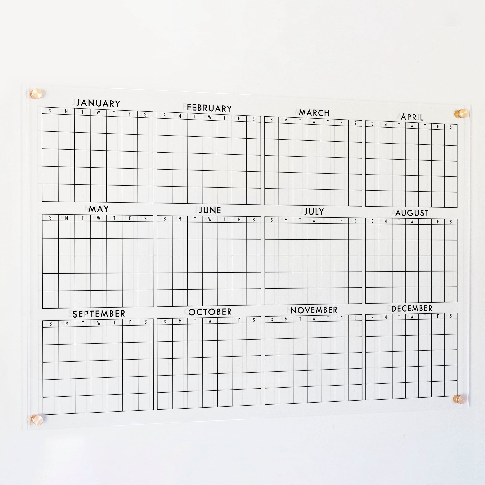 Acrylic Yearly Calendar | Horizontal Multi-style