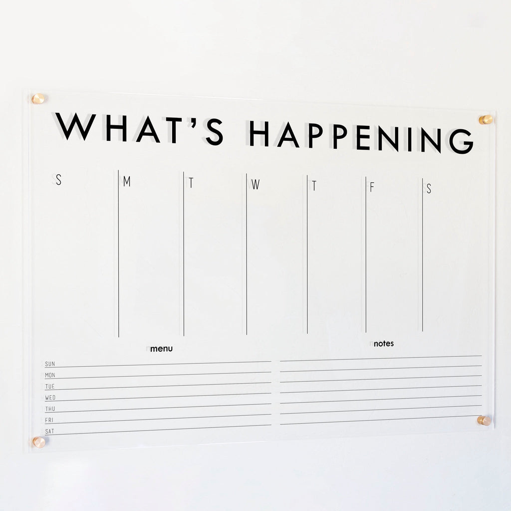 Weekly Acrylic Calendar + 2 Sections | Horizontal Madi