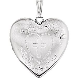 Heart Locket with Cross