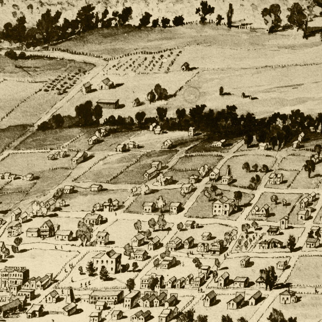 Vintage Map of Lakeport, California 1888