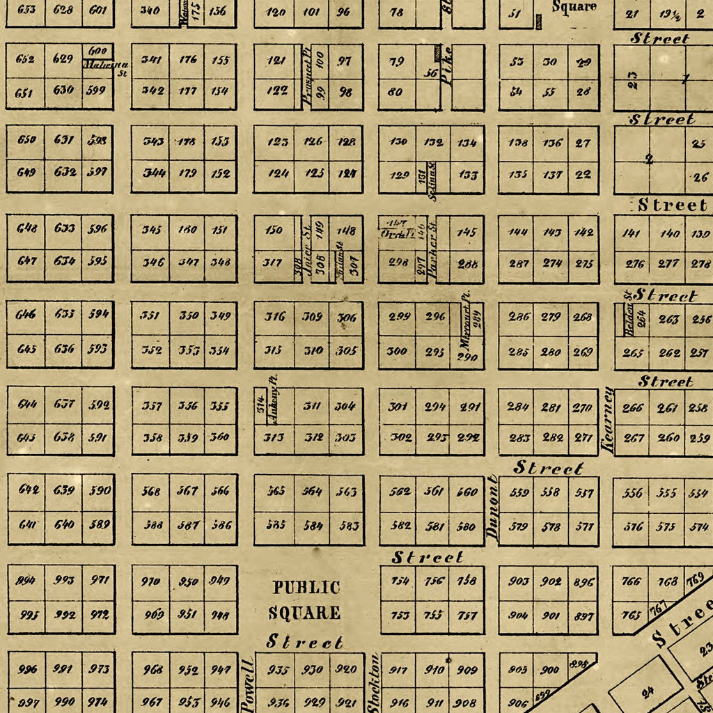 Vintage Map of San Francisco, California 1849