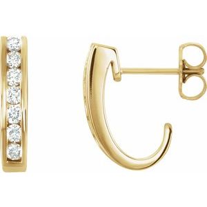 14K Yellow Gold 3/8 CTW Natural Diamond Earrings