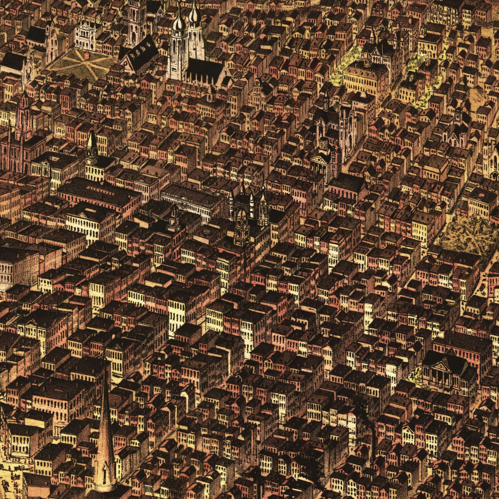 Vintage Map of San Francisco, California 1878